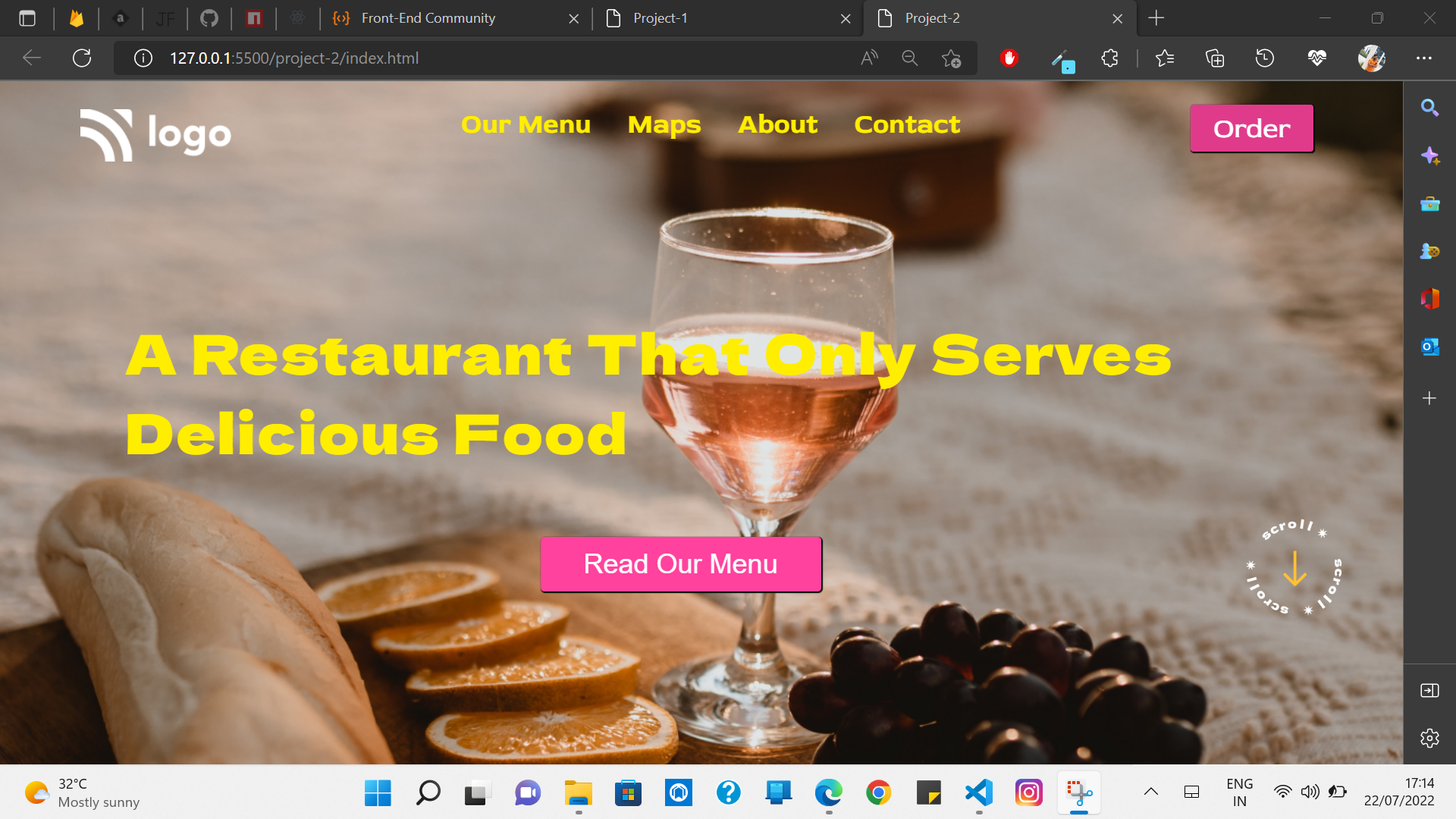 Restaurant Home Page